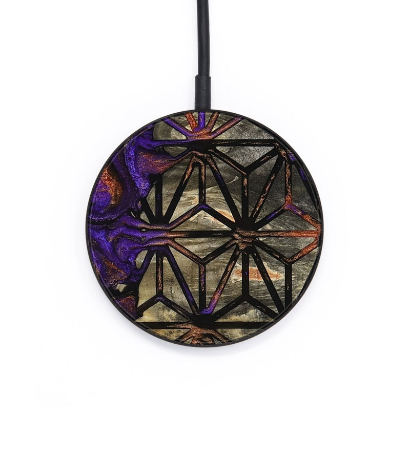 Circle Wood Wireless Charger - Omari (Pattern, 809701)