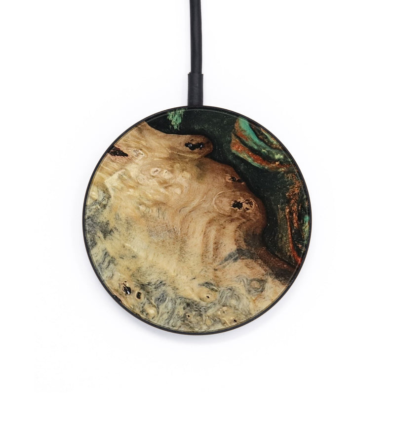 Circle Wood Wireless Charger - Erika (Green, 809748)