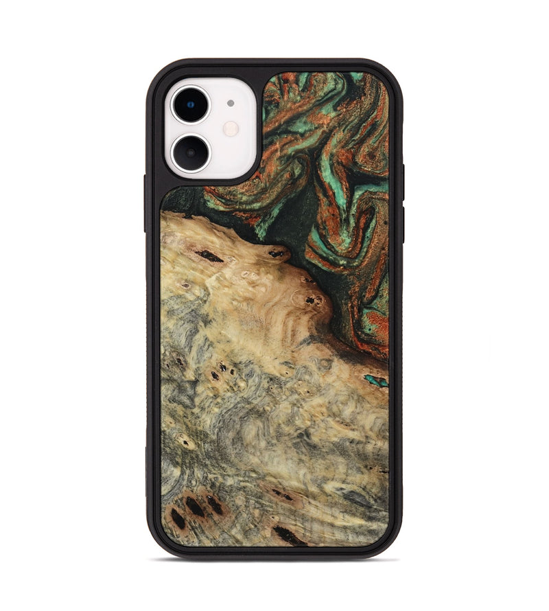 iPhone 11 Wood Phone Case - Erika (Green, 809748)