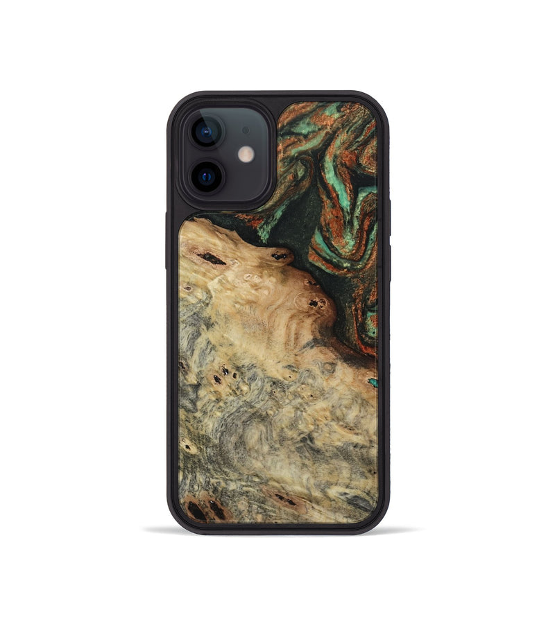 iPhone 12 mini Wood Phone Case - Erika (Green, 809748)