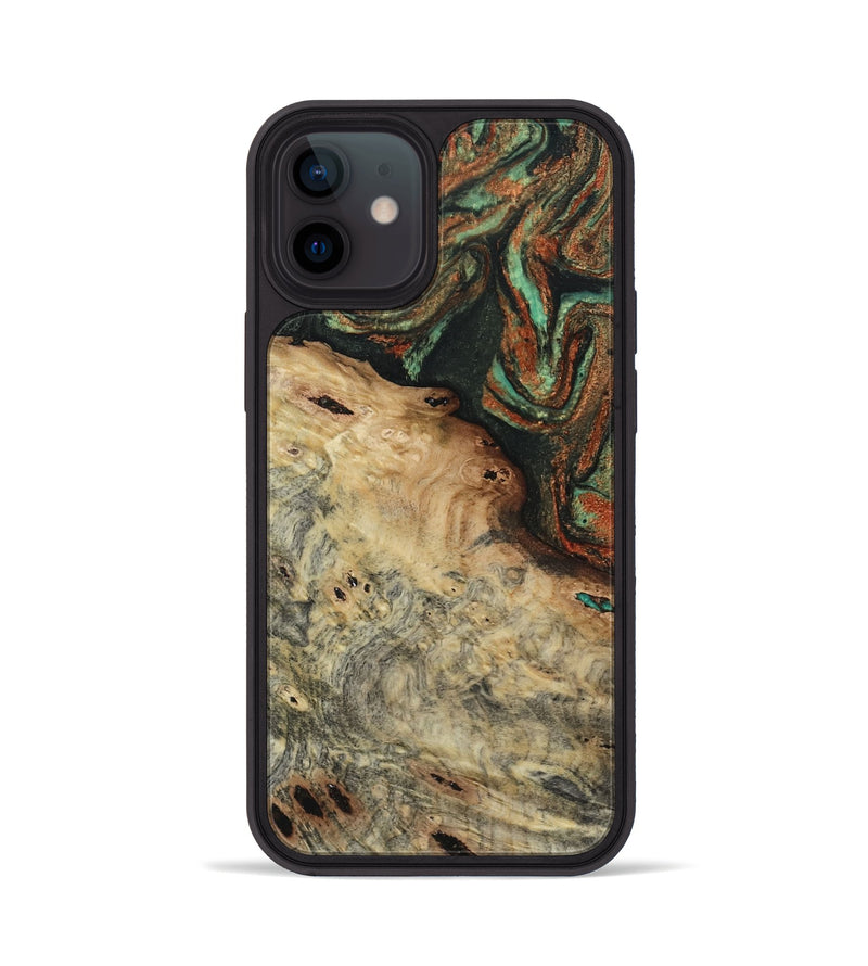 iPhone 12 Wood Phone Case - Erika (Green, 809748)