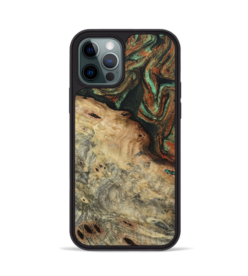 iPhone 12 Pro Wood Phone Case - Erika (Green, 809748)
