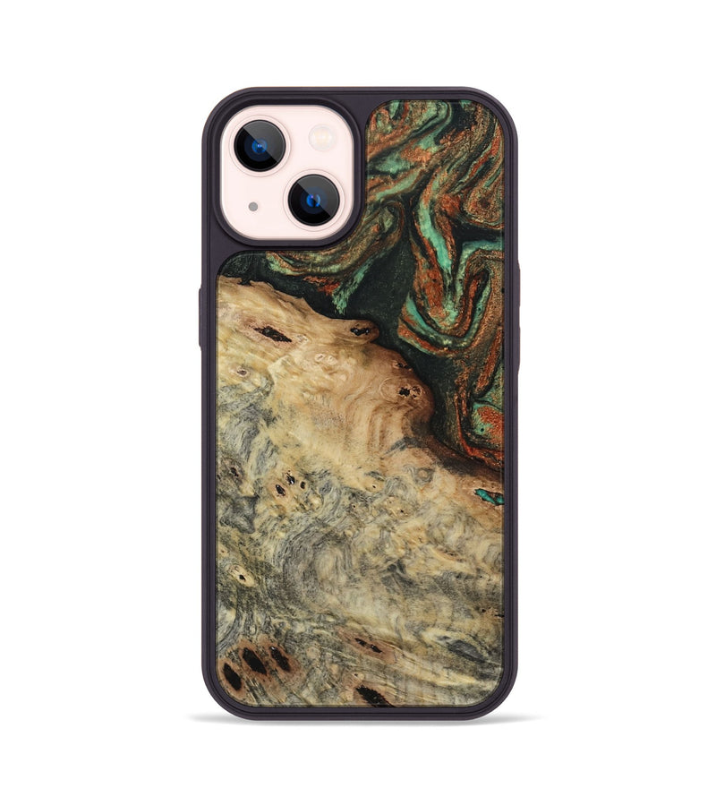 iPhone 14 Wood Phone Case - Erika (Green, 809748)