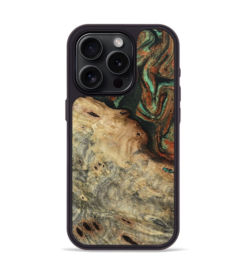 iPhone 15 Pro Wood Phone Case - Erika (Green, 809748)