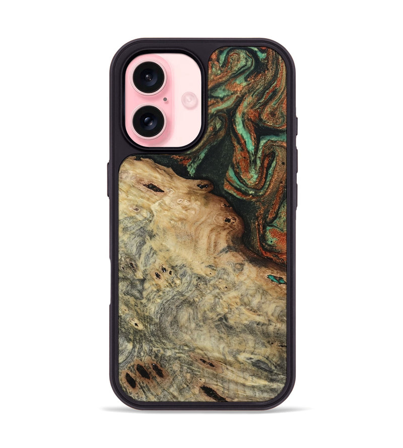 iPhone 16 Wood Phone Case - Erika (Green, 809748)