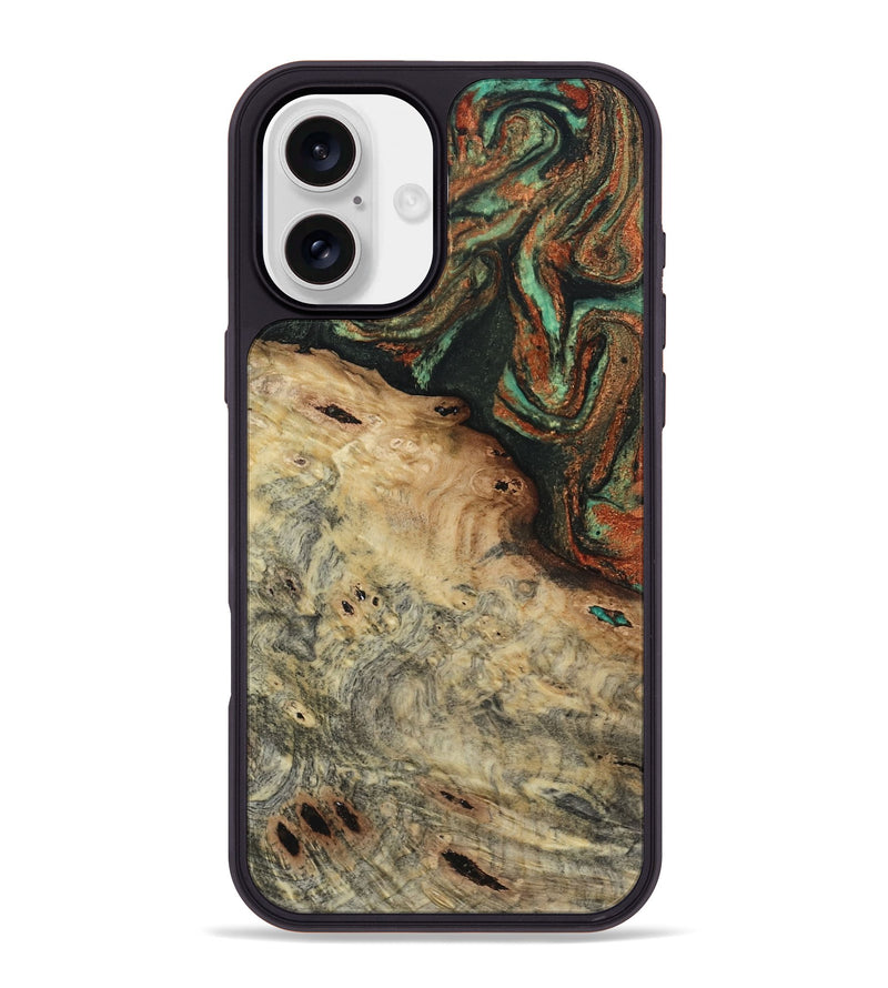 iPhone 16 Plus Wood Phone Case - Erika (Green, 809748)