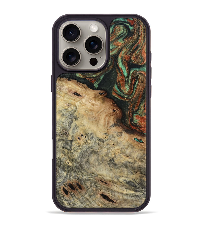 iPhone 16 Pro Max Wood Phone Case - Erika (Green, 809748)