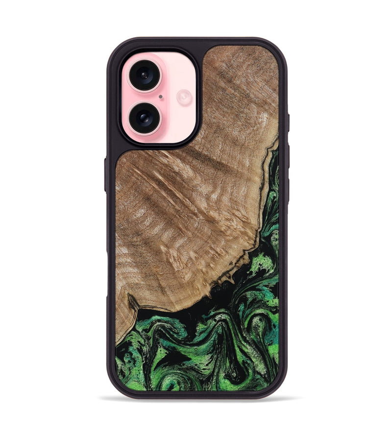 iPhone 16 Wood Phone Case - Glynis (Green, 809751)