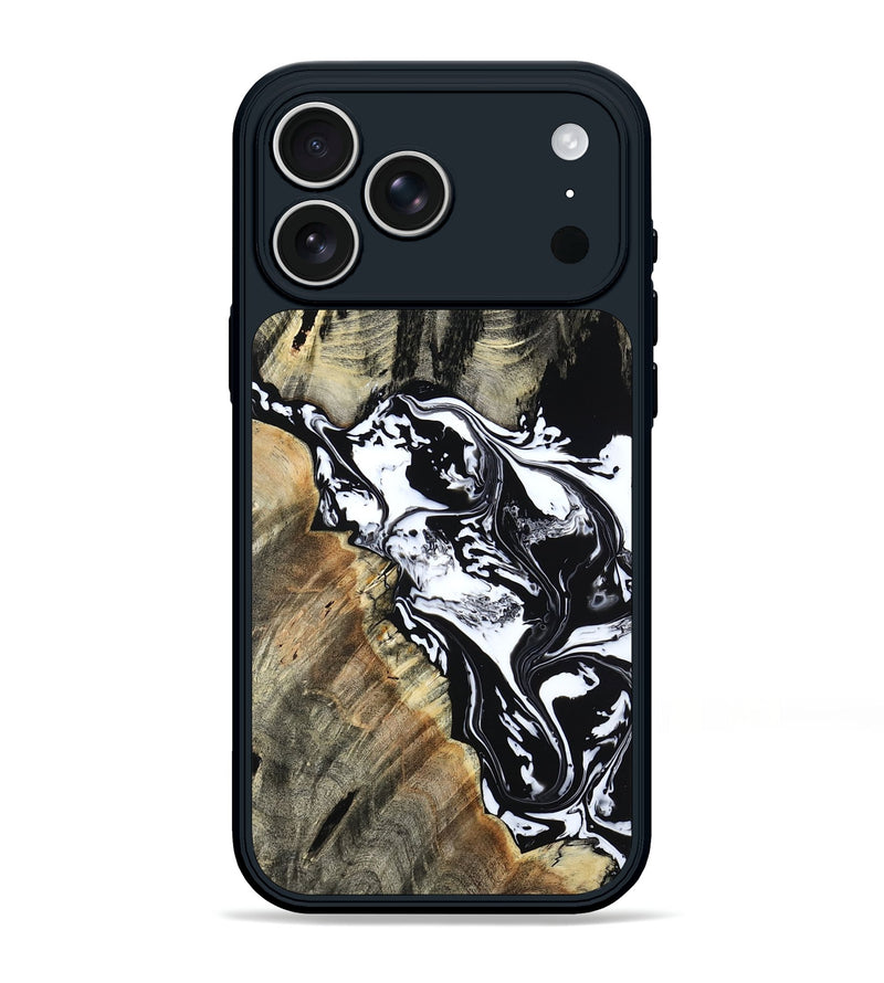 iPhone 17 Pro Max Wood Phone Case - Rocco (Black & White, 809753)