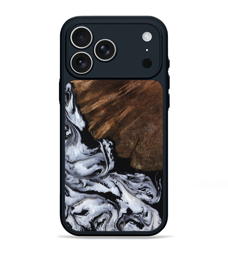 iPhone 17 Pro Max Wood Phone Case - Dolly (Black & White, 809755)