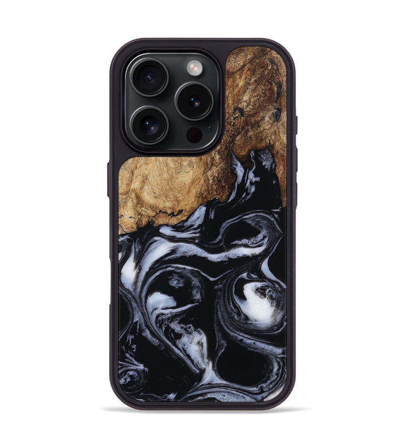iPhone 16 Pro Wood Phone Case - Zariyah (Black & White, 809760)
