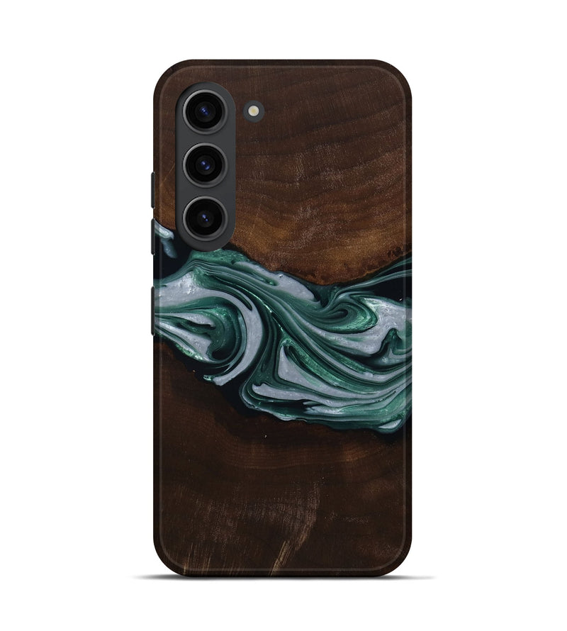 Galaxy S23 Wood Live Edge Phone Case - Milan (Green, 809790)
