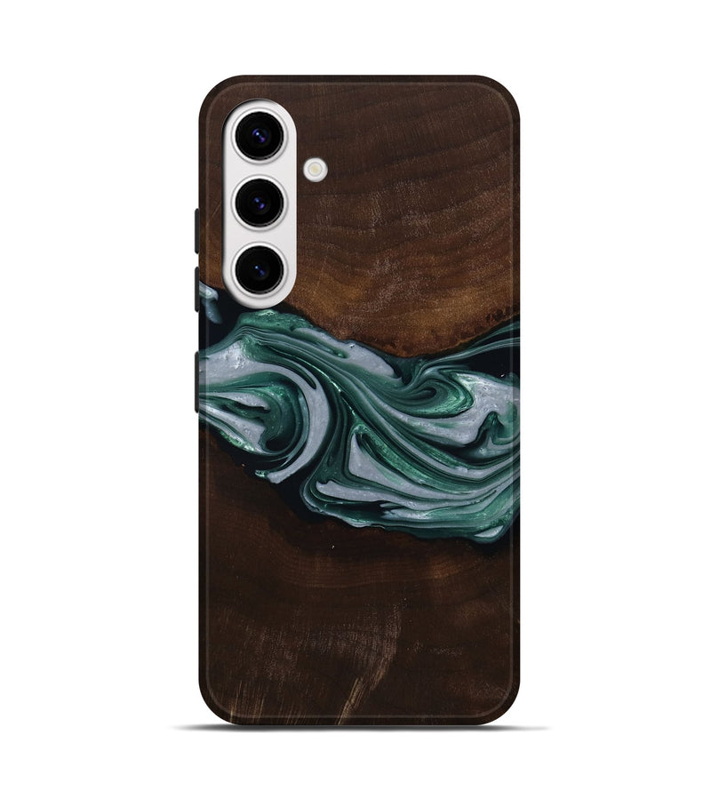 Galaxy S25 Wood Live Edge Phone Case - Milan (Green, 809790)