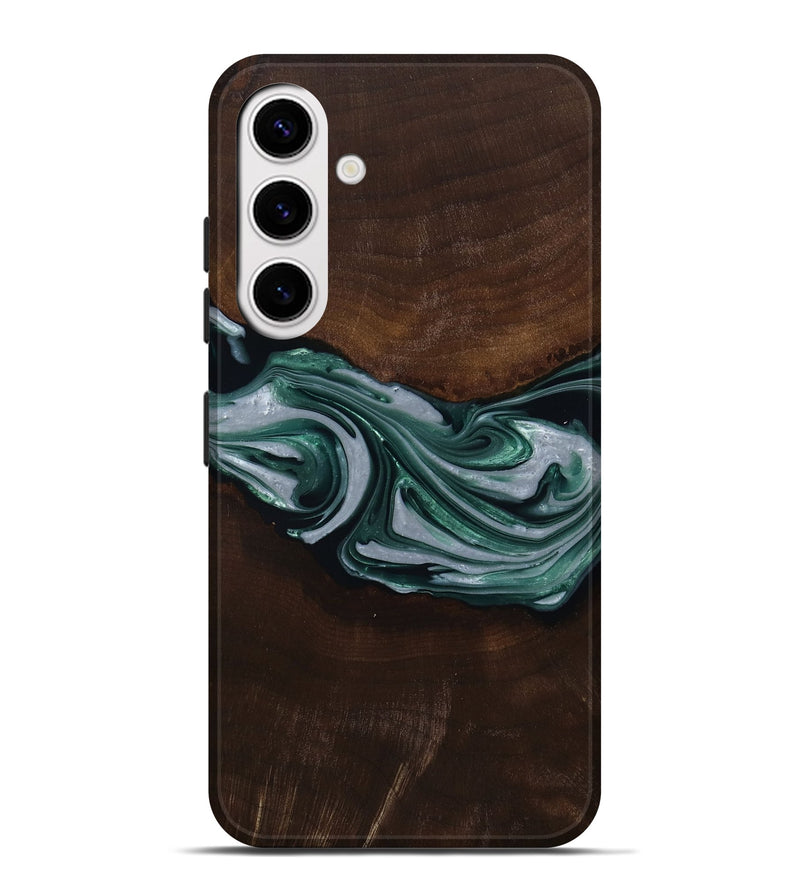 Galaxy S25 Plus Wood Live Edge Phone Case - Milan (Green, 809790)