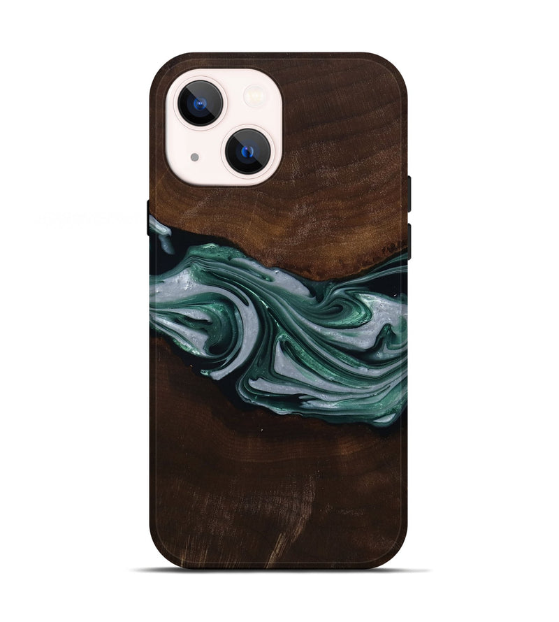 iPhone 13 Wood Live Edge Phone Case - Milan (Green, 809790)