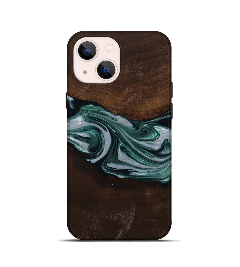iPhone 13 mini Wood Live Edge Phone Case - Milan (Green, 809790)