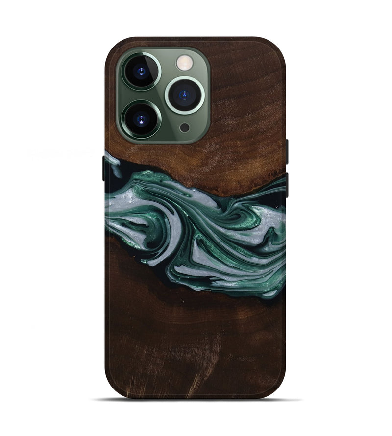 iPhone 13 Pro Wood Live Edge Phone Case - Milan (Green, 809790)