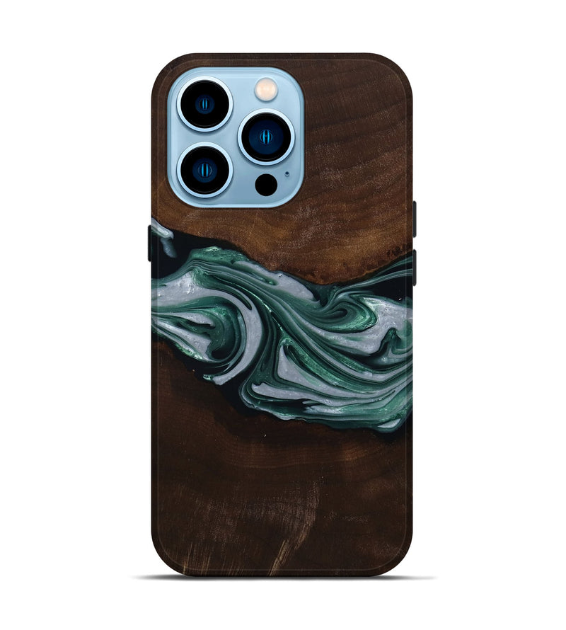 iPhone 14 Pro Wood Live Edge Phone Case - Milan (Green, 809790)