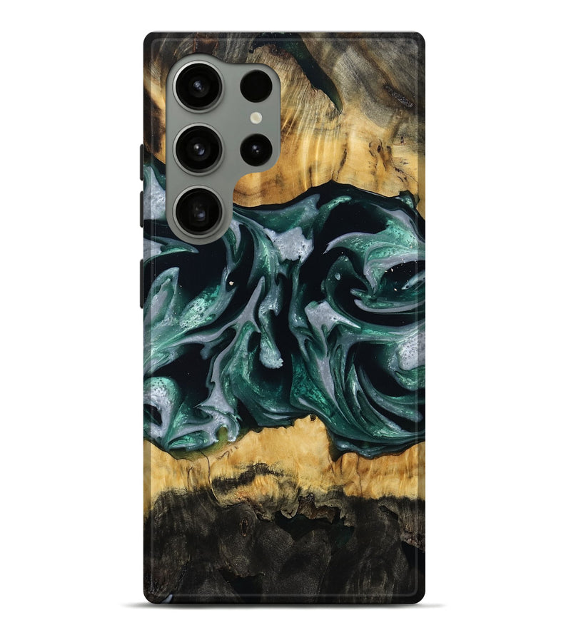 Galaxy S24 Ultra Wood Live Edge Phone Case - Linnie (Green, 809792)