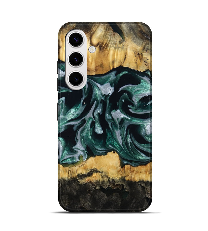 Galaxy S25 Wood Live Edge Phone Case - Linnie (Green, 809792)