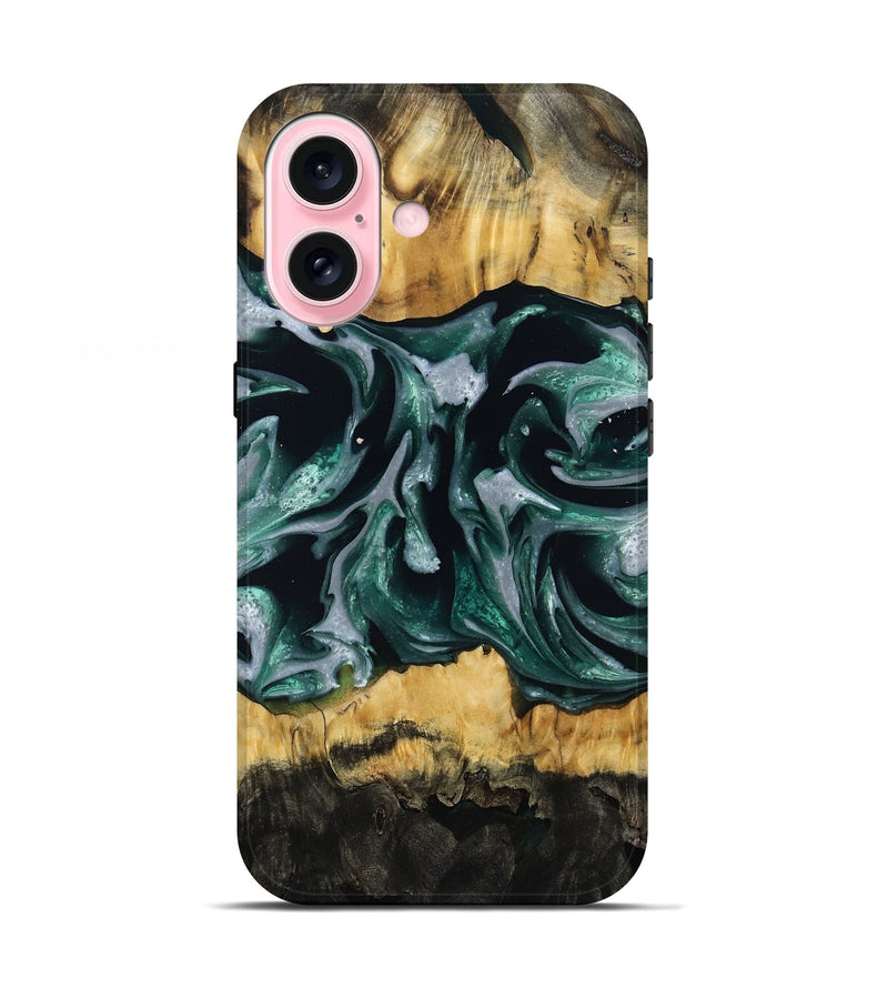 iPhone 17 Wood Live Edge Phone Case - Linnie (Green, 809792)