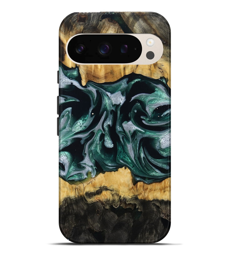Pixel 10 Pro XL Wood Live Edge Phone Case - Linnie (Green, 809792)