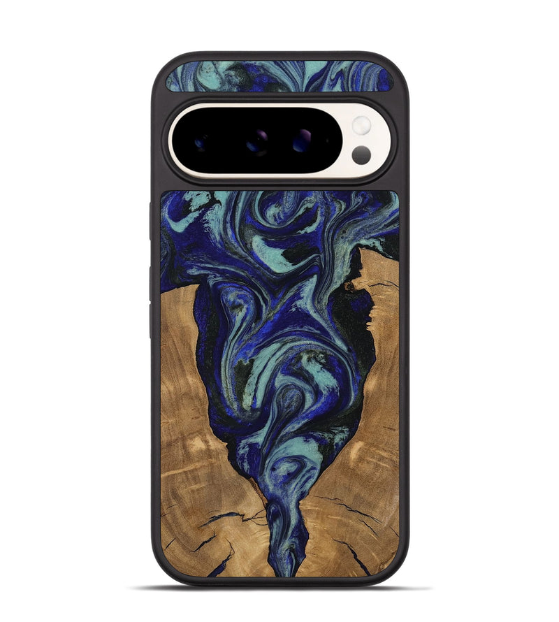 Pixel 9 Pro Wood Phone Case - Chaz (Blue, 809807)