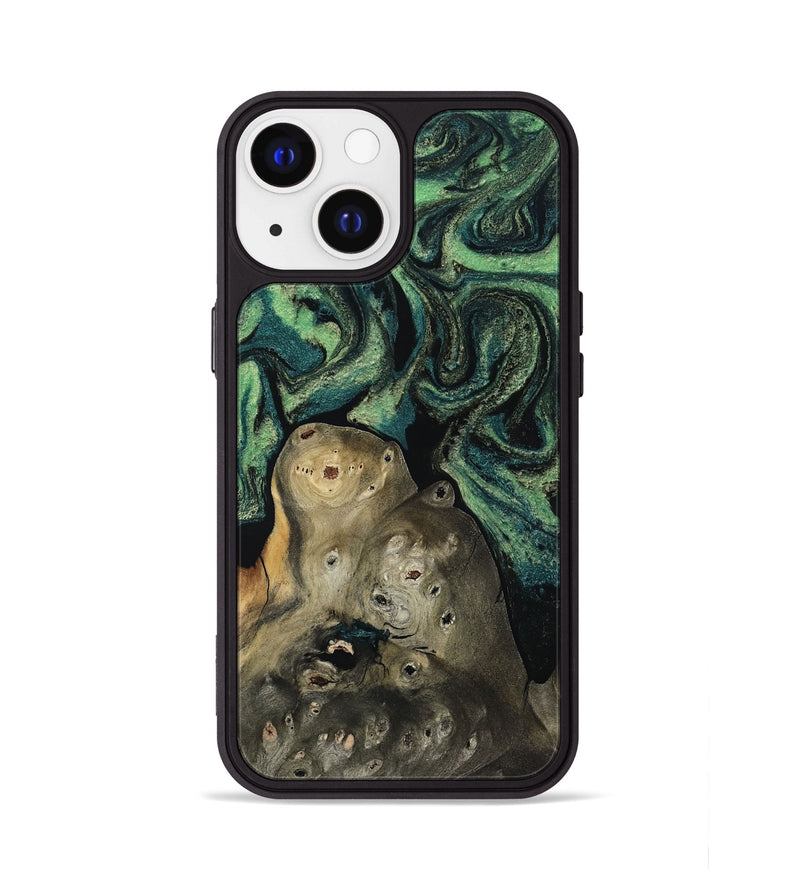iPhone 13 Wood Phone Case - Mame (Green, 809809)