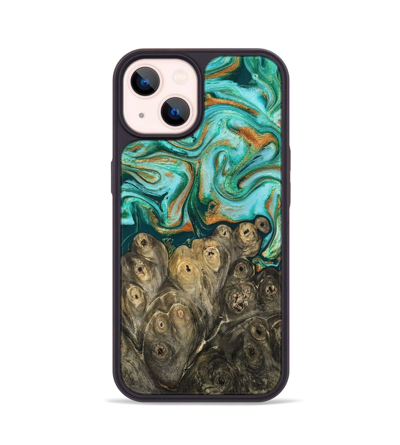 iPhone 14 Wood Phone Case - Cohen (Green, 809811)
