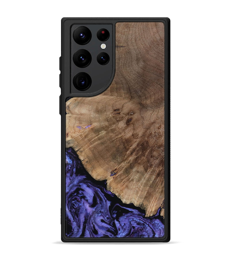 Galaxy S22 Ultra Wood Phone Case - Hans (Purple, 809819)
