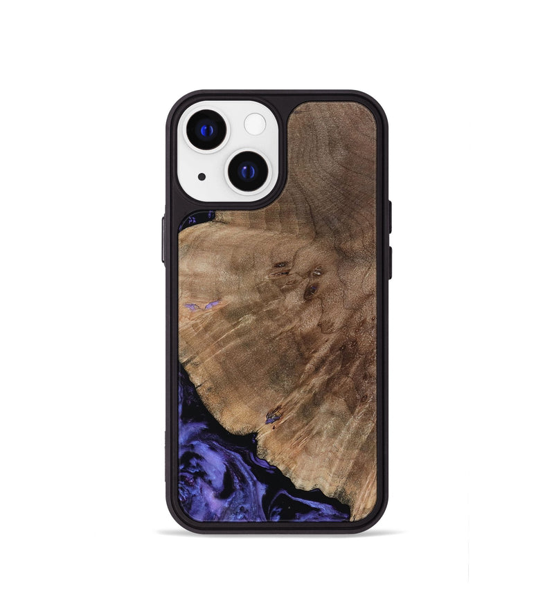 iPhone 13 mini Wood Phone Case - Hans (Purple, 809819)
