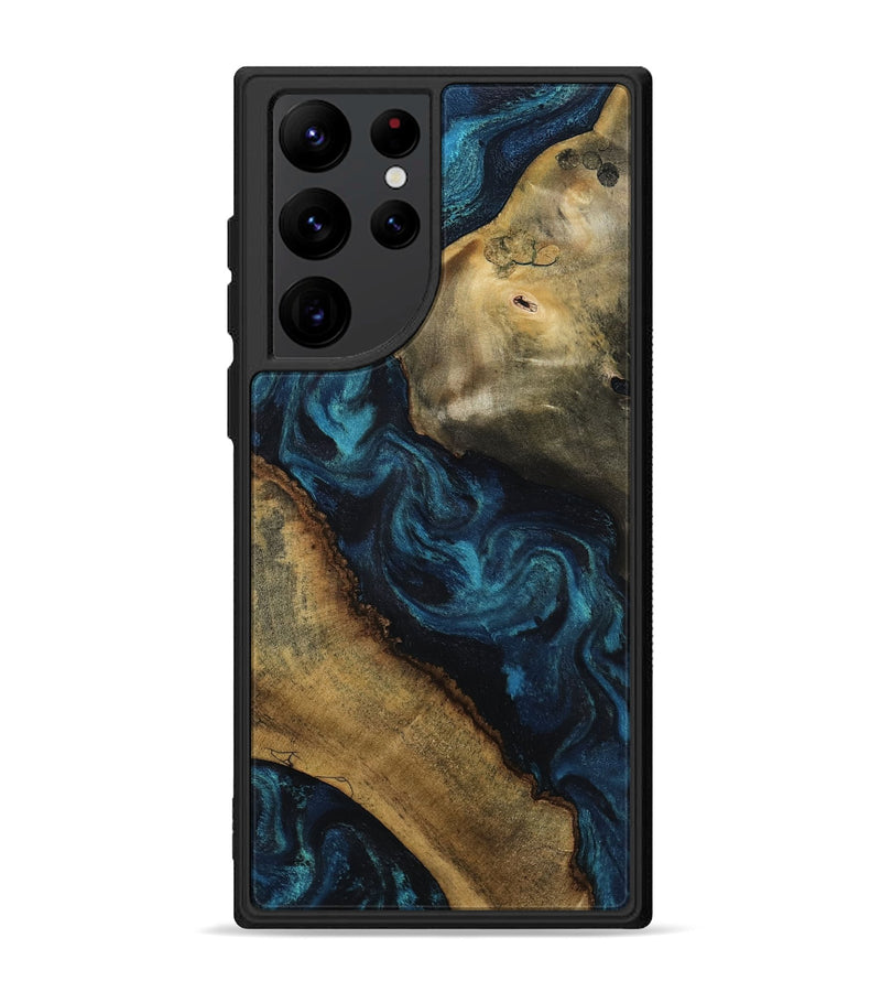 Galaxy S22 Ultra Wood Phone Case - Lakisha (Blue, 809824)