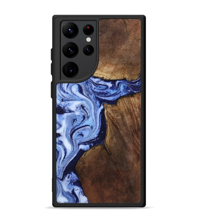 Galaxy S22 Ultra Wood Phone Case - Kellie (Blue, 809828)