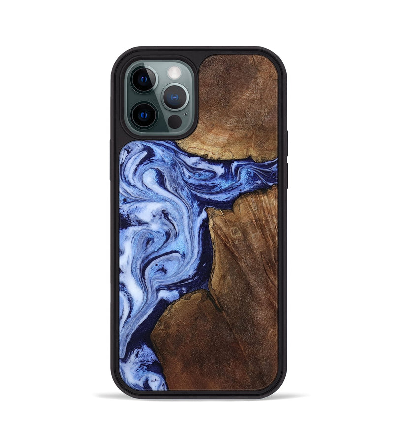 iPhone 12 Pro Wood Phone Case - Kellie (Blue, 809828)