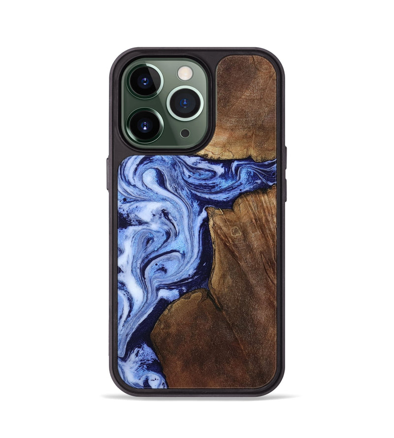 iPhone 13 Pro Wood Phone Case - Kellie (Blue, 809828)