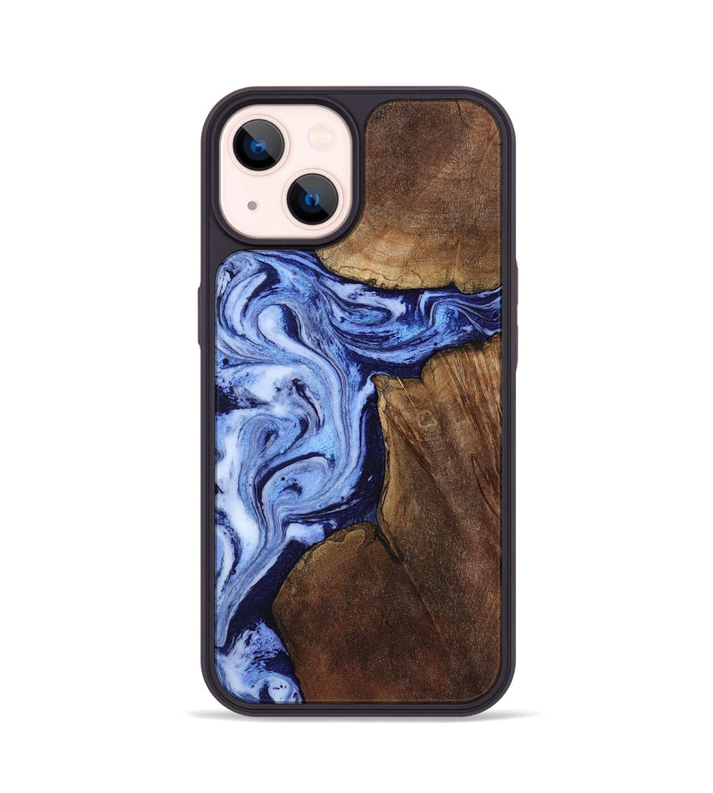 iPhone 14 Wood Phone Case - Kellie (Blue, 809828)
