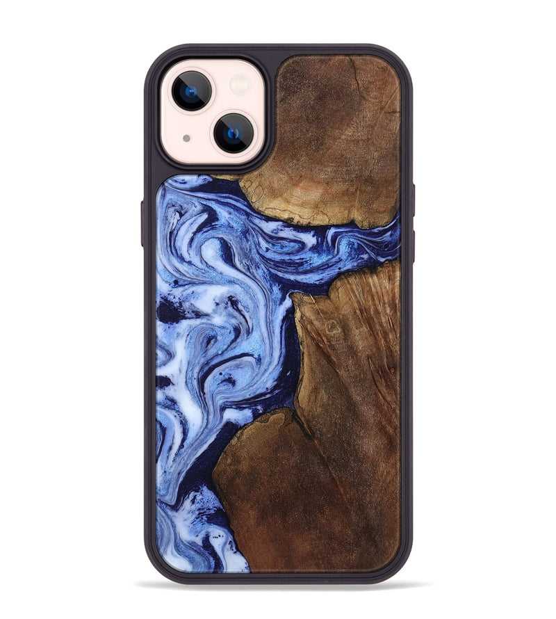 iPhone 14 Plus Wood Phone Case - Kellie (Blue, 809828)