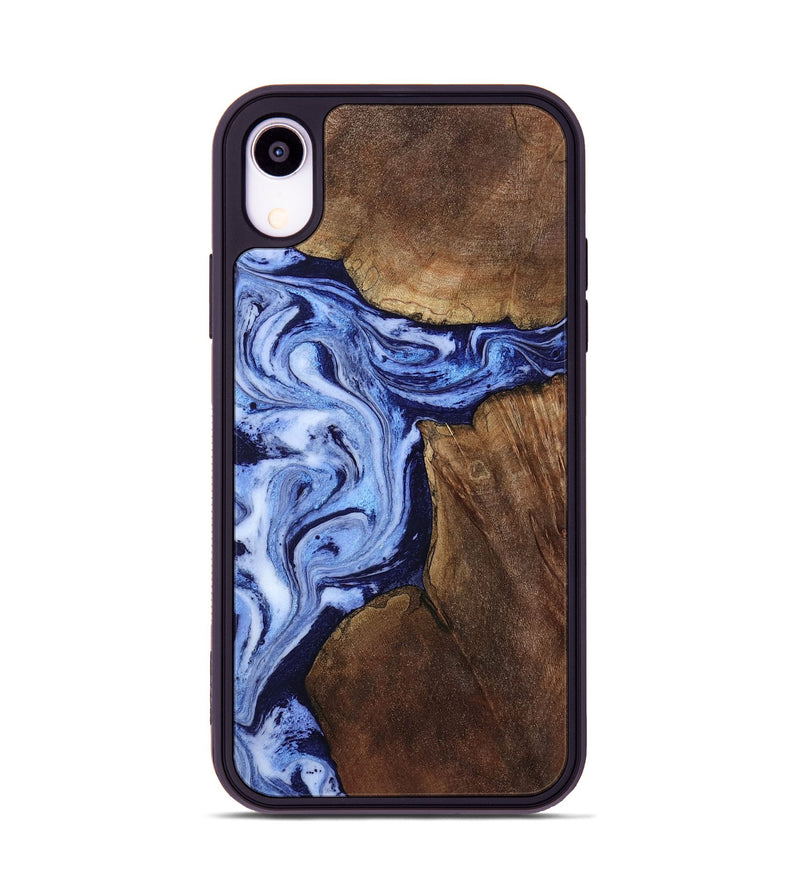 iPhone Xr Wood Phone Case - Kellie (Blue, 809828)