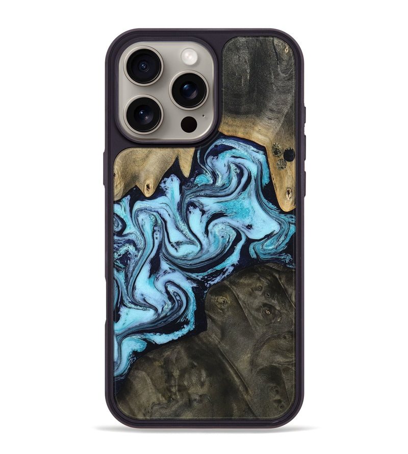 iPhone 16 Pro Max Wood Phone Case - Ryann (Blue, 809838)