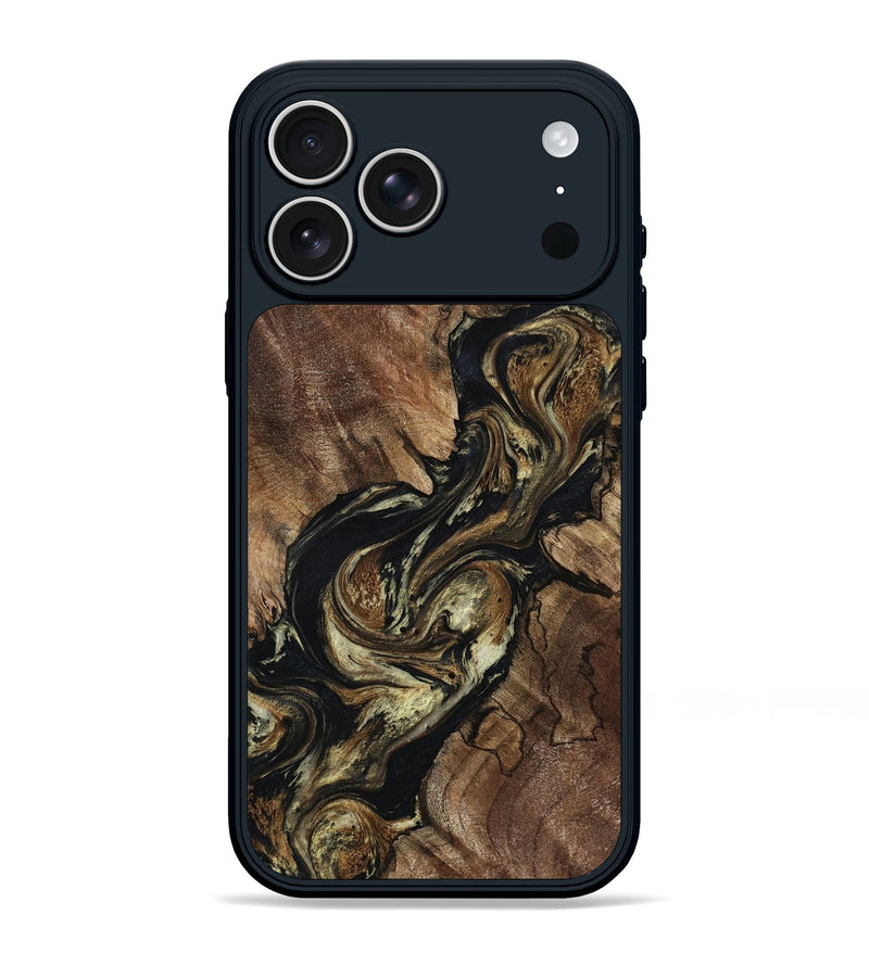iPhone 17 Pro Max Wood Phone Case - Cari (Black & White, 809892)
