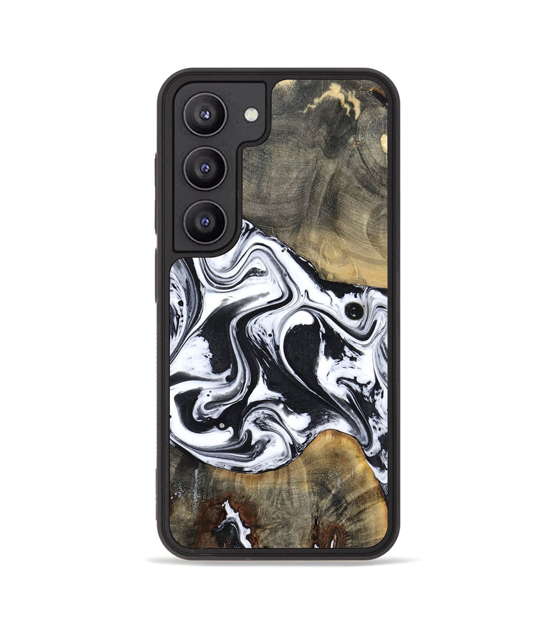 Galaxy S23 Wood Phone Case - Lorrie (Black & White, 809894)
