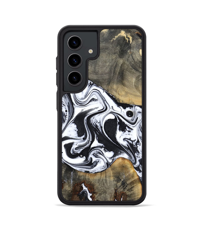 Galaxy S24 Wood Phone Case - Lorrie (Black & White, 809894)
