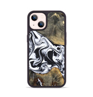 iPhone 14 Wood Phone Case - Lorrie (Black & White, 809894)