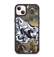 iPhone 14 Plus Wood Phone Case - Lorrie (Black & White, 809894)