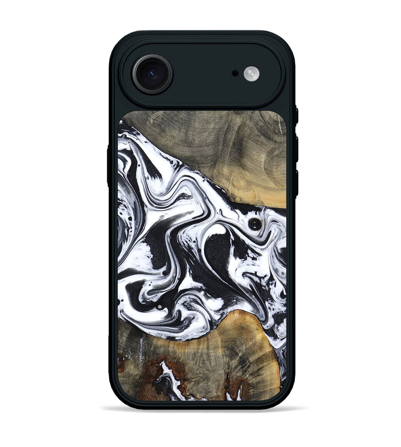 iPhone 17 Air Wood Phone Case - Lorrie (Black & White, 809894)