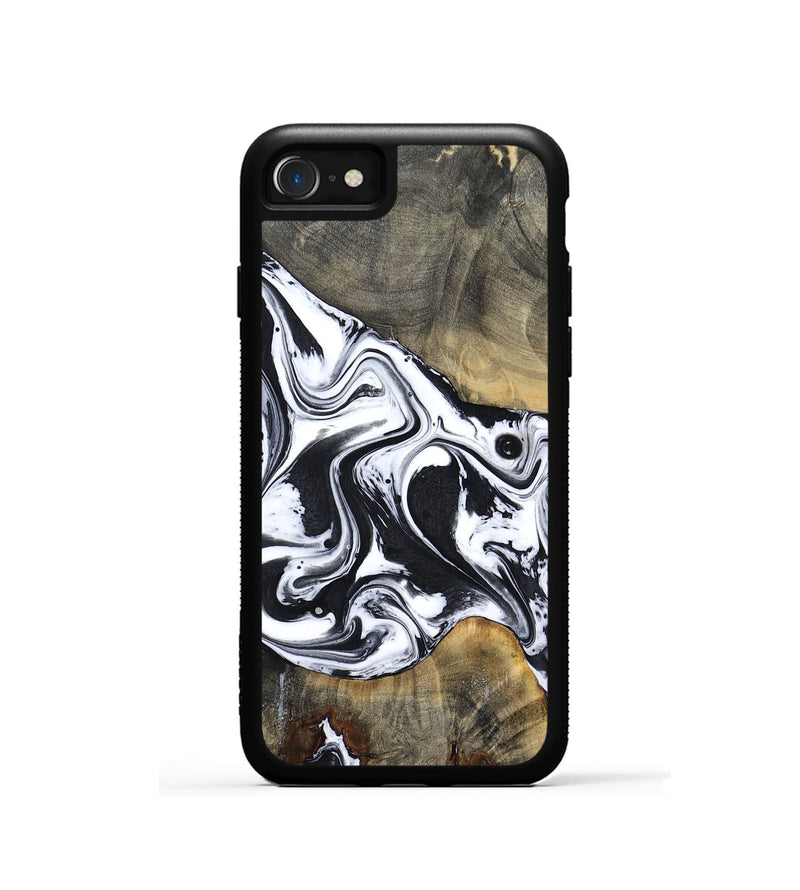 iPhone SE Wood Phone Case - Lorrie (Black & White, 809894)