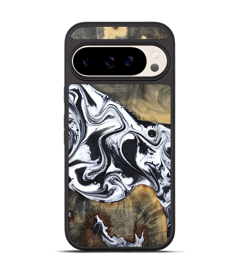 Pixel 10 Wood Phone Case - Lorrie (Black & White, 809894)