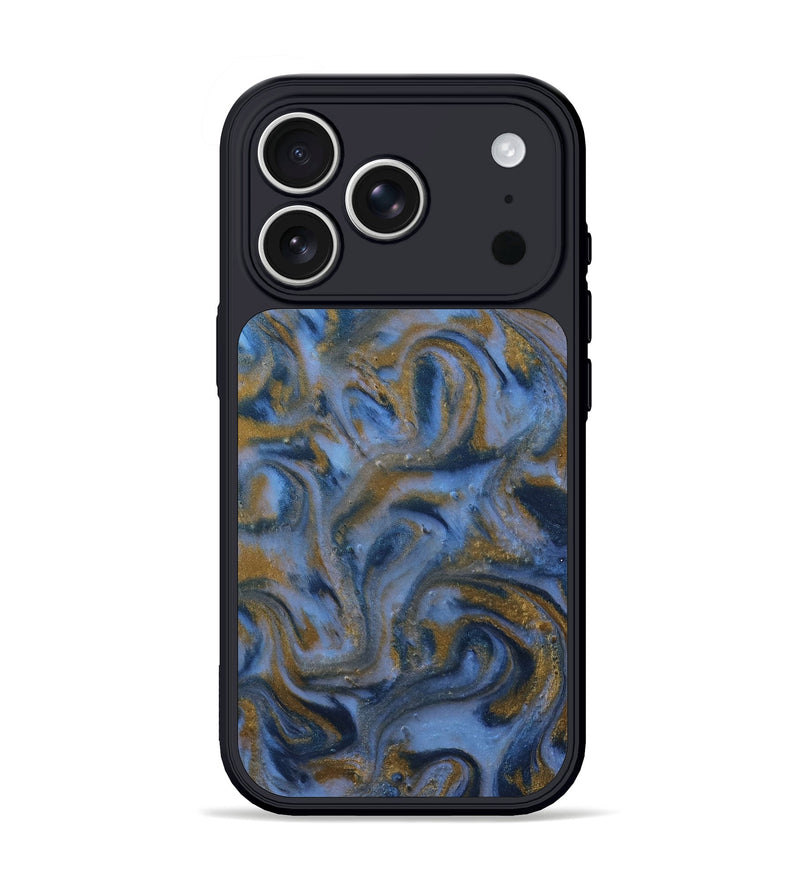iPhone 17 Pro ResinArt Phone Case - Millie (Teal & Gold, 810130)