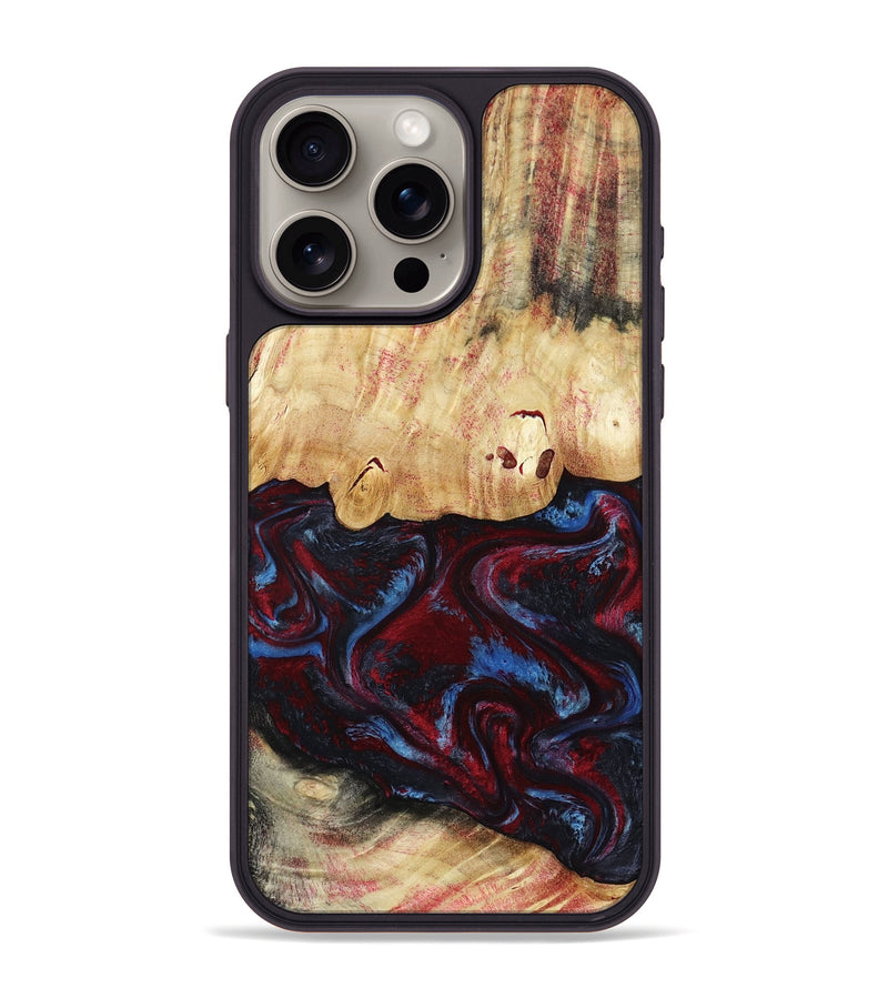 iPhone 15 Pro Max Wood Phone Case - Sharla (Red, 810136)
