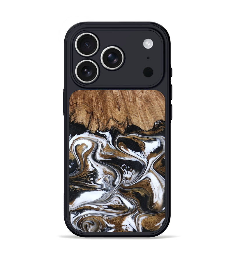 iPhone 17 Pro Wood Phone Case - Juana (Black & White, 810142)